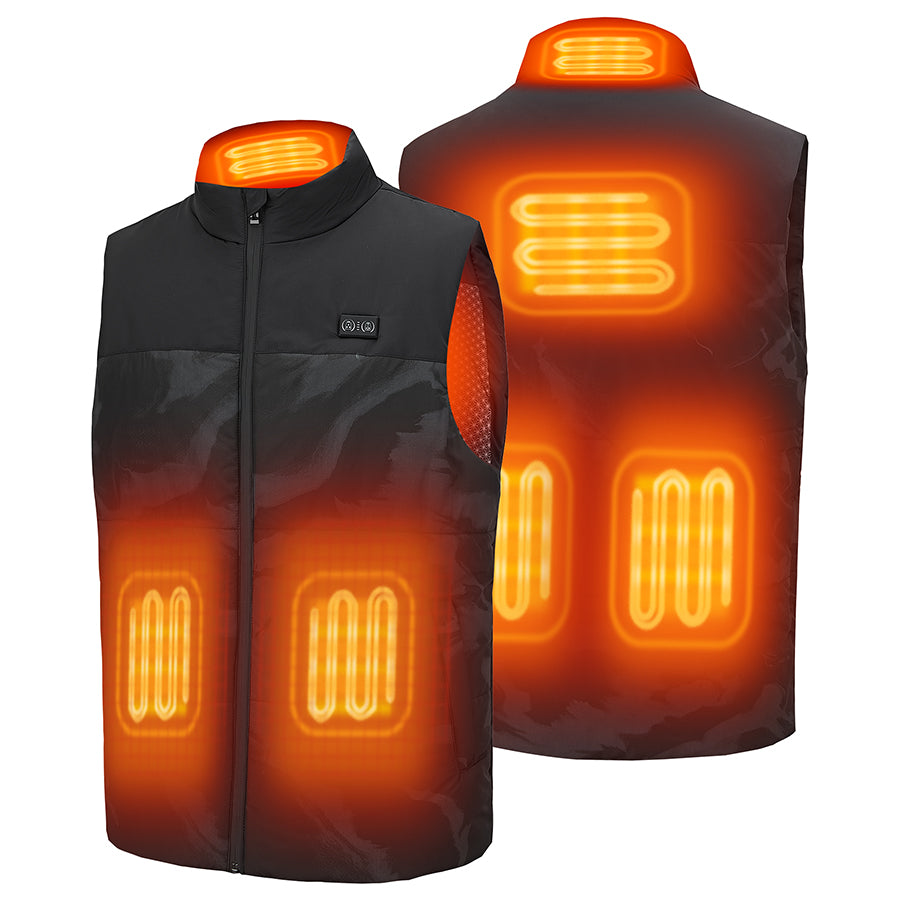 heated vest with 6 heating zones