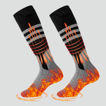 Heated Striped Socks for Men & Women – 360° Heating, 5000mAh Batteries