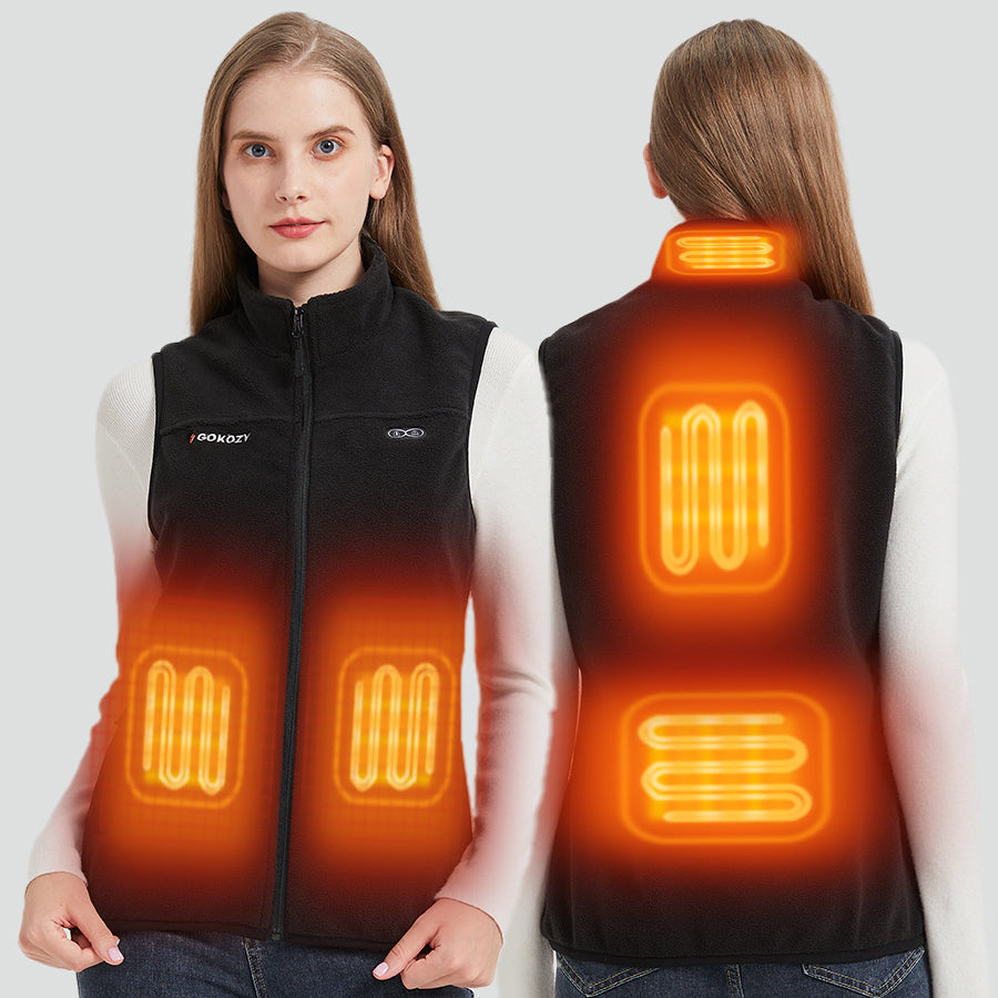 Women's Heated Fleece Gilet with Battery Pack