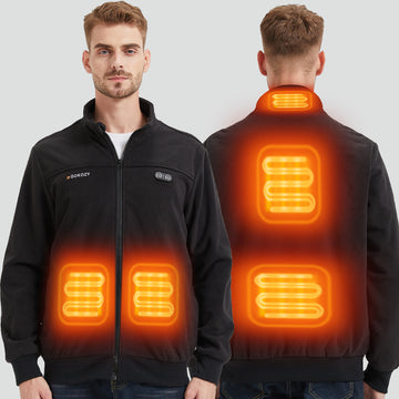 Men's Heated Fleece Jacket with 7.4V Battery